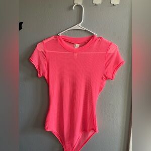 Vibrant Pink Mesh Bodysuit